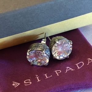 SILPADA P2381 Crown Jewel Queen for a Day Cubic Zirconia Earring